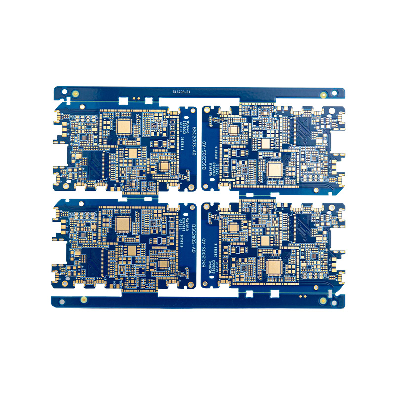 PCB plaqué or bleu double face